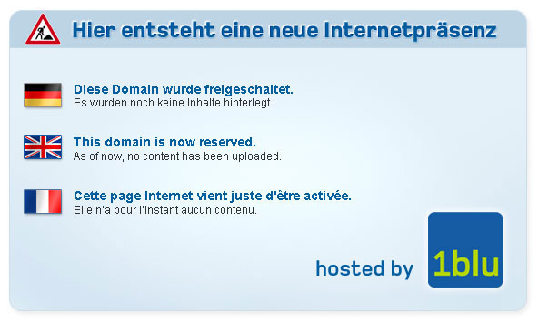 Hier entsteht eine neue Internet präsenz - hosted by 1blu