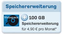 Speichererweiterung 100GB