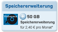 Speichererweiterung 50GB